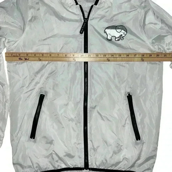 Ivory Ella windbreaker white black and silver nwt size medium - Picture 11 of 12